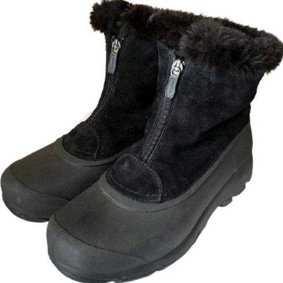 Sorel Waterproof Snow Angel Insulated Leather/Faux Fur Zip Boots - 7 - Picture 1 of 13